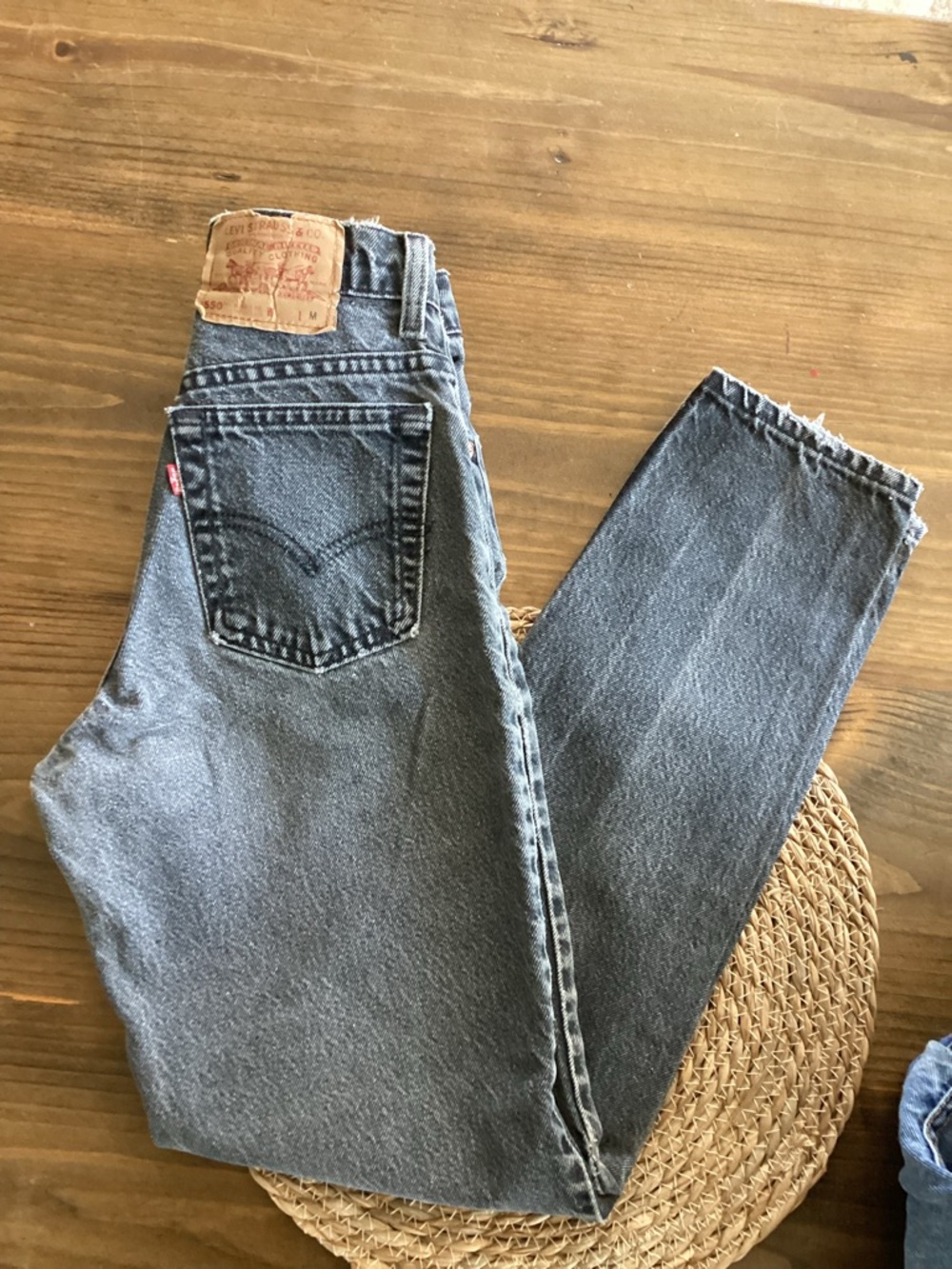 Levi's Washed Black Straight-Leg Jeans